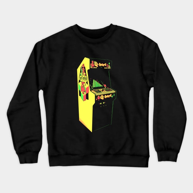 Q Bert Retro Arcade Game 2.0 Crewneck Sweatshirt by C3D3sign